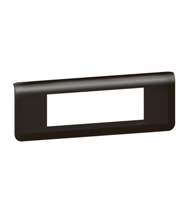 Plaque de finition horizontale Mosaic pour 6 modules noir mat