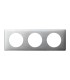 PLAQUE ANODISE 3 POSTES ALUMINIUM - Legrand