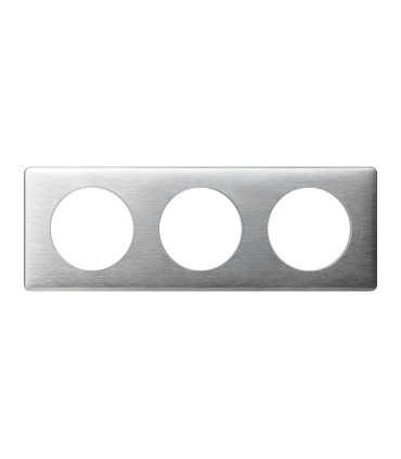 PLAQUE ANODISE 3 POSTES ALUMINIUM - Legrand