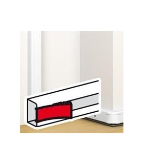 Couvercle pour goulotte à clipsage direct Mosaic 50x80mm/130mm/180mm blanc antimicrobien