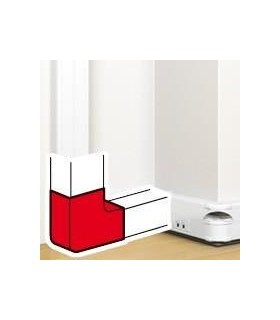 Angle plat 90° Mosaic pour goulotte à clippage direct  50x130mm blanc