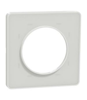 Plaque Translucide Odace Touch 1 Poste  Matière avec liseré Blanc