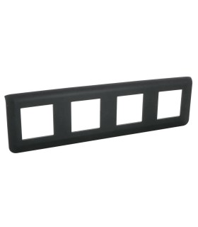 Plaque de finition Mosaic horizontale 4x2 modules noir mat