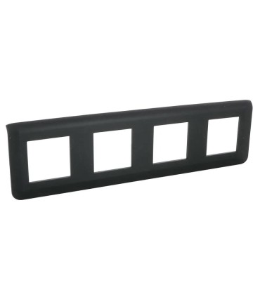 Plaque de finition Mosaic horizontale 4x2 modules noir mat