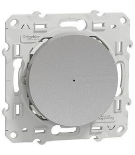 Bouton poussoir Wiser Odace 10A  zigbee - alu