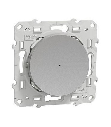 Bouton poussoir Wiser Odace 10A  zigbee - alu