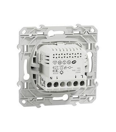 Bouton poussoir Wiser Odace 10A  zigbee - alu