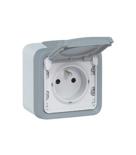 Legrand Plexo prise de courant extérieure étanche 2P+T, legrand IP55