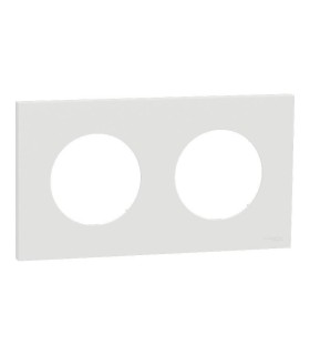 Plaque Odace 2025 Blanc craie 2 postes