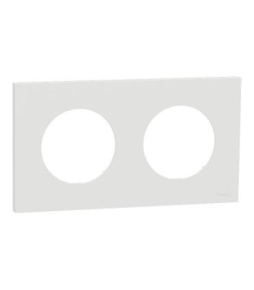 Plaque Odace 2025 Blanc craie 2 postes