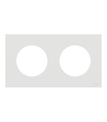 Plaque Odace 2025 Blanc craie 2 postes