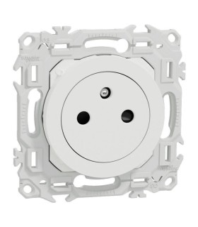 Odace 2025 Prise 2P+T blanche affleurante