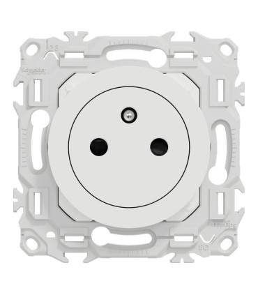 Odace 2025 Prise 2P+T blanche affleurante