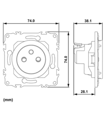 Odace 2025 Prise 2P+T blanche affleurante