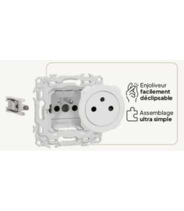 Lot de 108 prises Odace 2025 affleurantes blanches