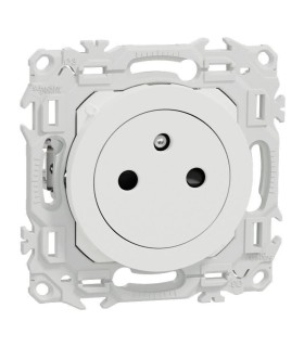 Prise à griffes Odace 2025 2P+T affleurante blanche