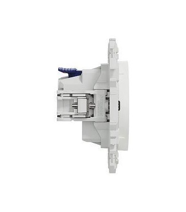 Prise à griffes Odace 2025 2P+T affleurante blanche