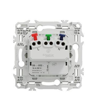 Prise à griffes Odace 2025 2P+T affleurante blanche