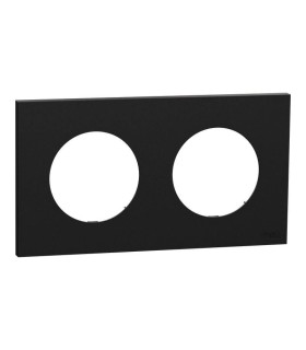 Plaque Odace 2025 Noir Onyx 2 postes