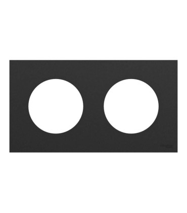 Plaque Odace 2025 Noir Onyx 2 postes