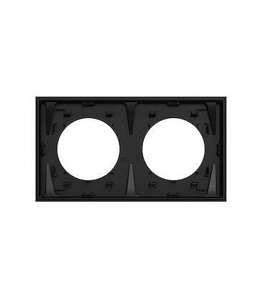 Plaque Odace 2025 Noir Onyx 2 postes