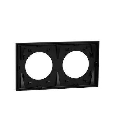 Plaque Odace 2025 Noir Onyx 2 postes