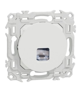 Prise RJ45 Cat6A STP Odace 2025 compatible grade 3 blanche