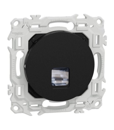 Prise RJ45 Cat6A STP Odace 2025  compatible grade 3 noire