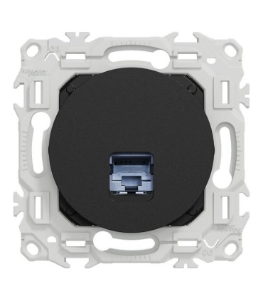 Prise RJ45 Cat6A STP Odace 2025  compatible grade 3 noire