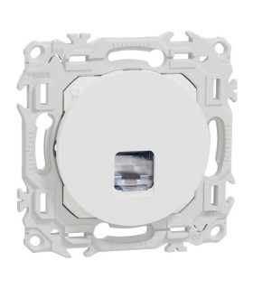 Prise RJ45 Cat6 STP blindée Odace 2025 blanche