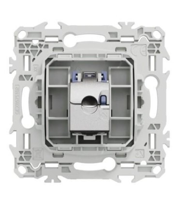 Prise RJ45 Cat6 STP blindée Odace 2025 blanche