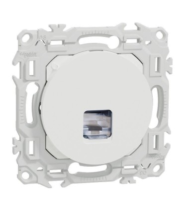 Odace 2025 108 prises RJ45 Cat6 STP blindé blanches