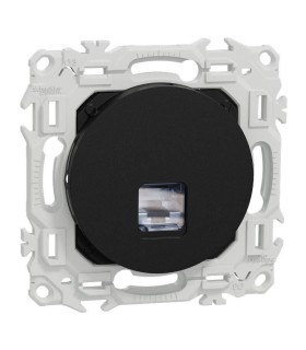 Prise RJ45 Cat6 STP blindée Odace 2025 noire