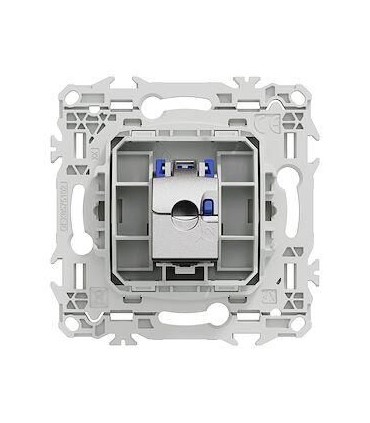 Prise RJ45 Cat6 STP blindée Odace 2025 noire