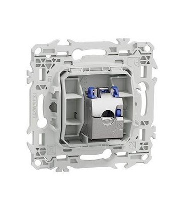 Prise RJ45 Cat6 STP blindée Odace 2025 noire