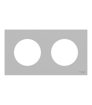 Plaque Odace 2025 Gris galet 2 postes