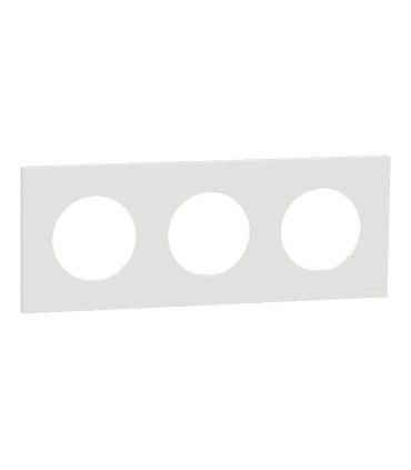 Plaque Odace 2025 Blanc craie 3 postes