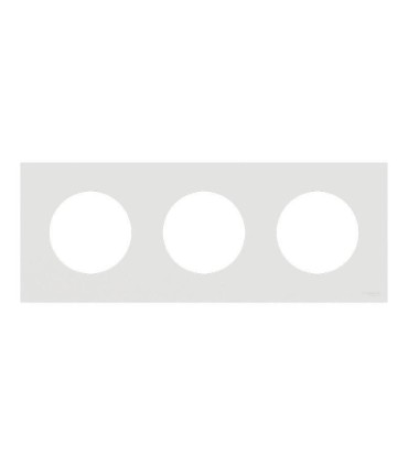 Plaque Odace 2025 Blanc craie 3 postes