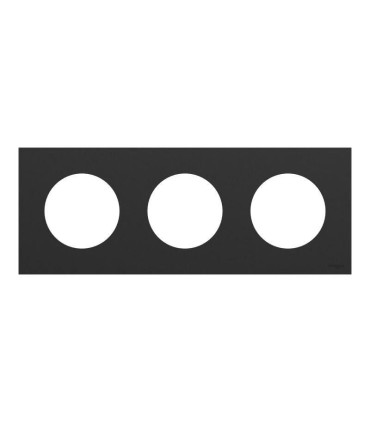 Plaque Odace 2025 Noir Onyx 3 postes