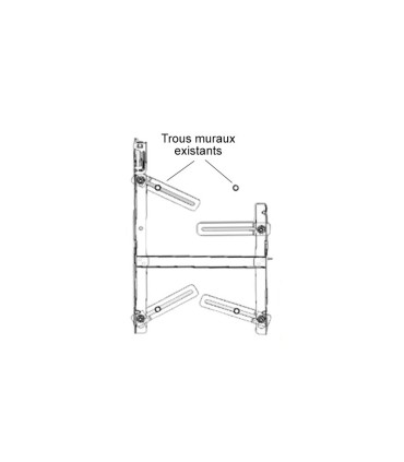 Acessoire fixation universelle pour remplacement convecteurs sans repercer