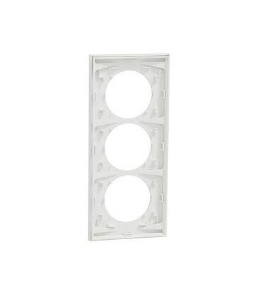 Plaque Odace 2025  3 postes entraxe 57mm Blanc craie