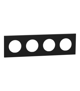 Plaque Odace 2025 Noir Onyx 4 postes