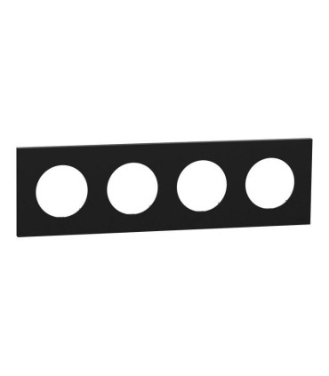 Plaque Odace 2025 Noir Onyx 4 postes