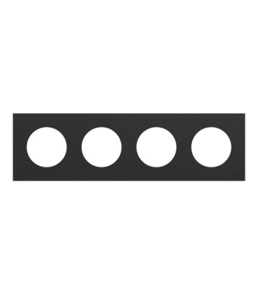 Plaque Odace 2025 Noir Onyx 4 postes