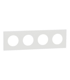 Plaque Odace 2025 Blanc craie 4 postes