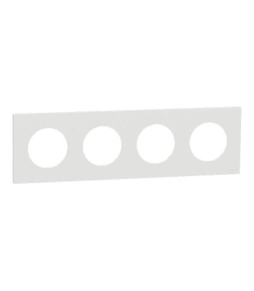 Plaque Odace 2025 Blanc craie 4 postes