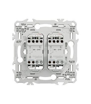 Odace 2025 Double inter V&V Poussoir blanc