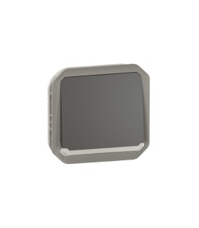 Poussoir NO lumineux Plexo composable anthracite / Legrand