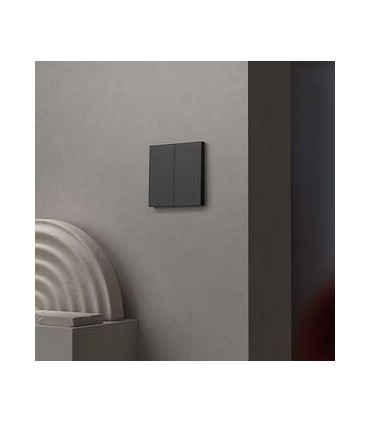 Odace 2025 Enjoliveur intégral 1 poste pour commande double noir