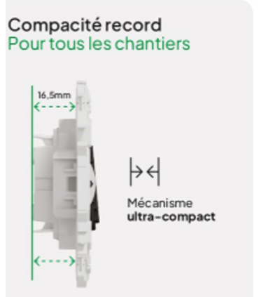 Commande volets roulants (Inter ou BP) blanc Odace 2025